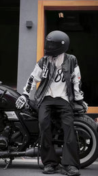 D-23558  Vintage leather baseball jacket