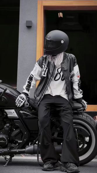 D-23558  Vintage leather baseball jacket