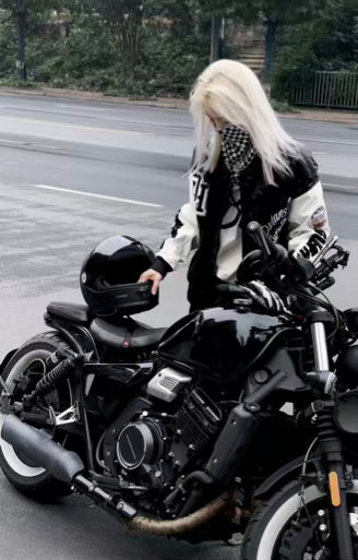 D-23558  Vintage leather baseball jacket