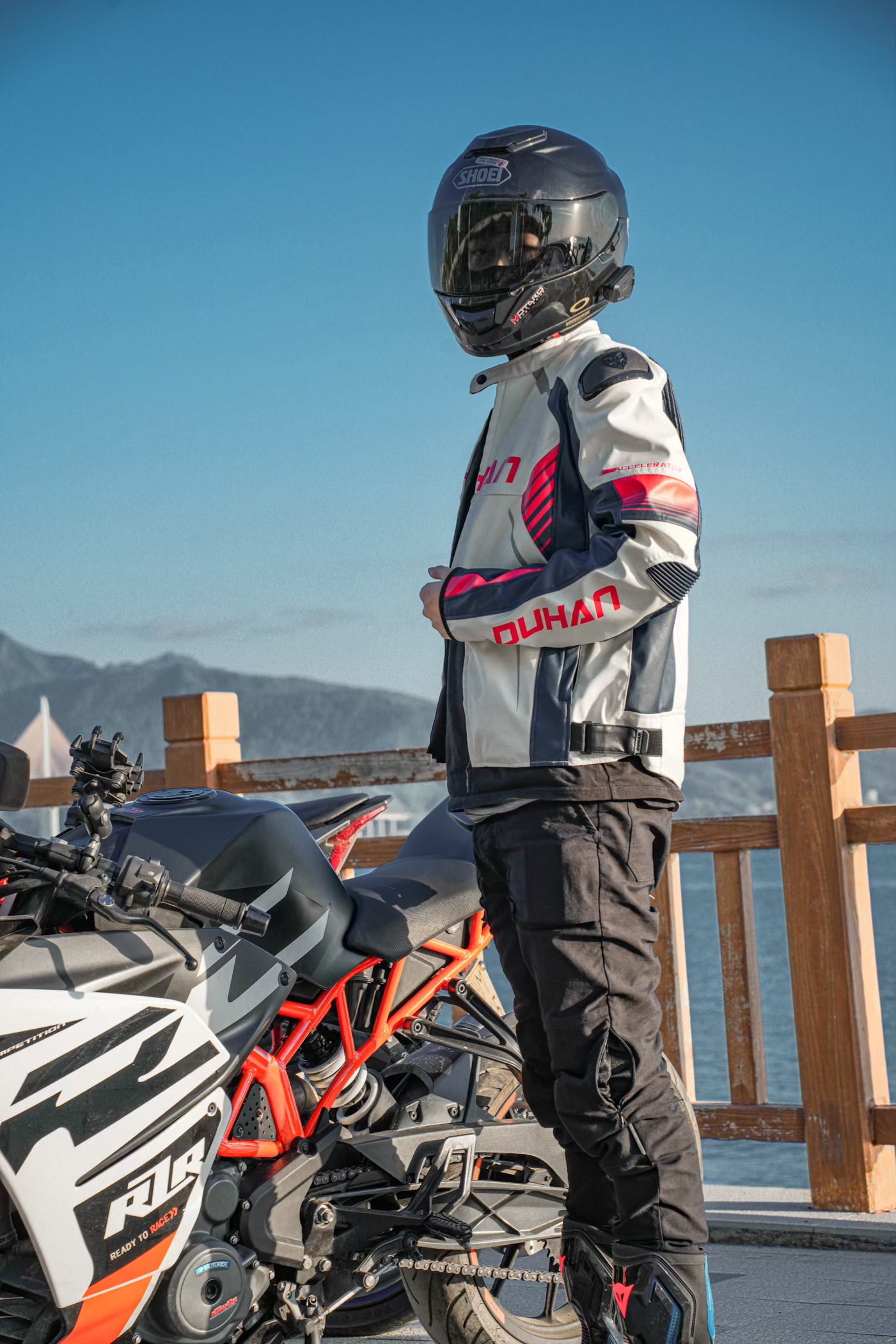 D-2168.  Sheep pattern PU leather and cotton couple jacket