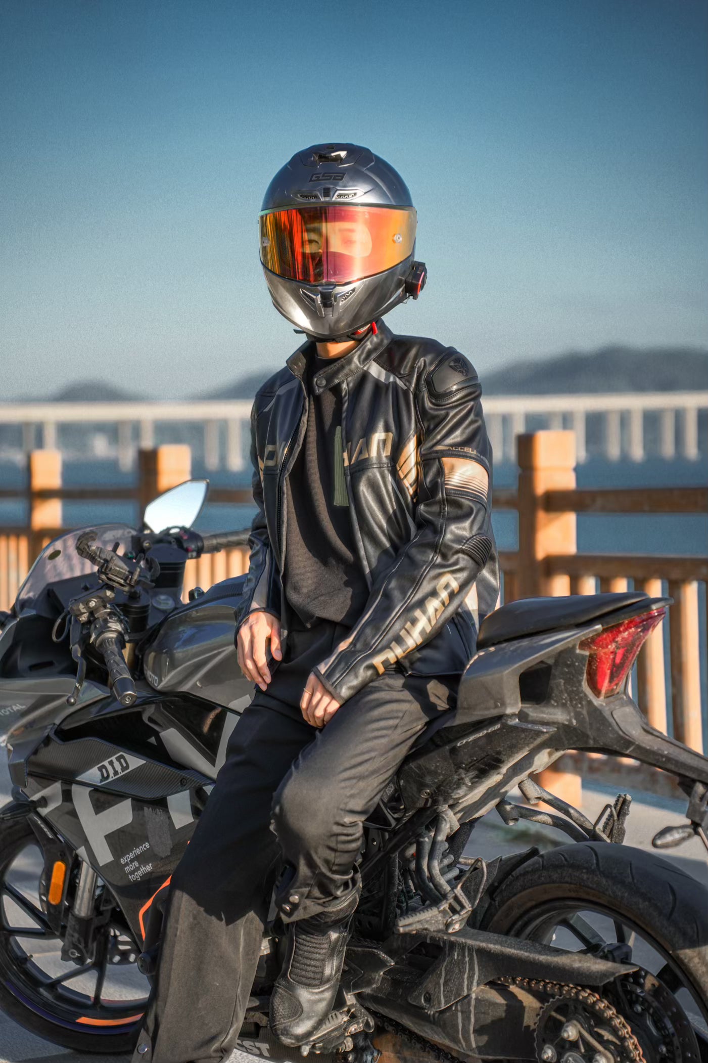 D-2168.  Sheep pattern PU leather and cotton couple jacket