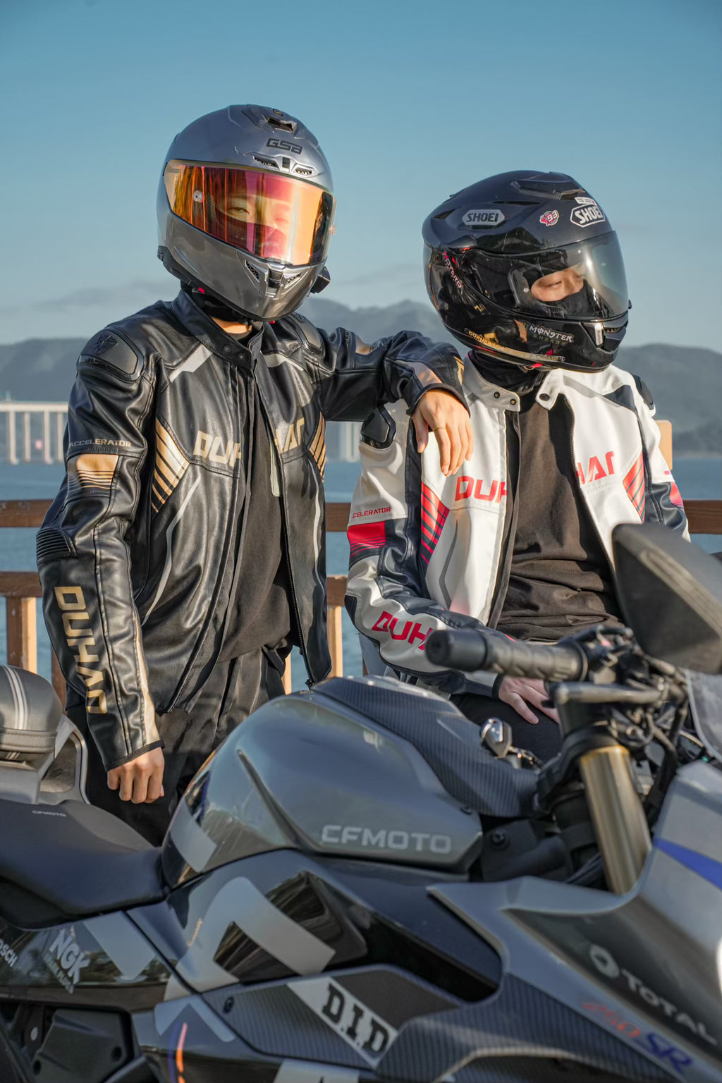 D-2168.  Sheep pattern PU leather and cotton couple jacket