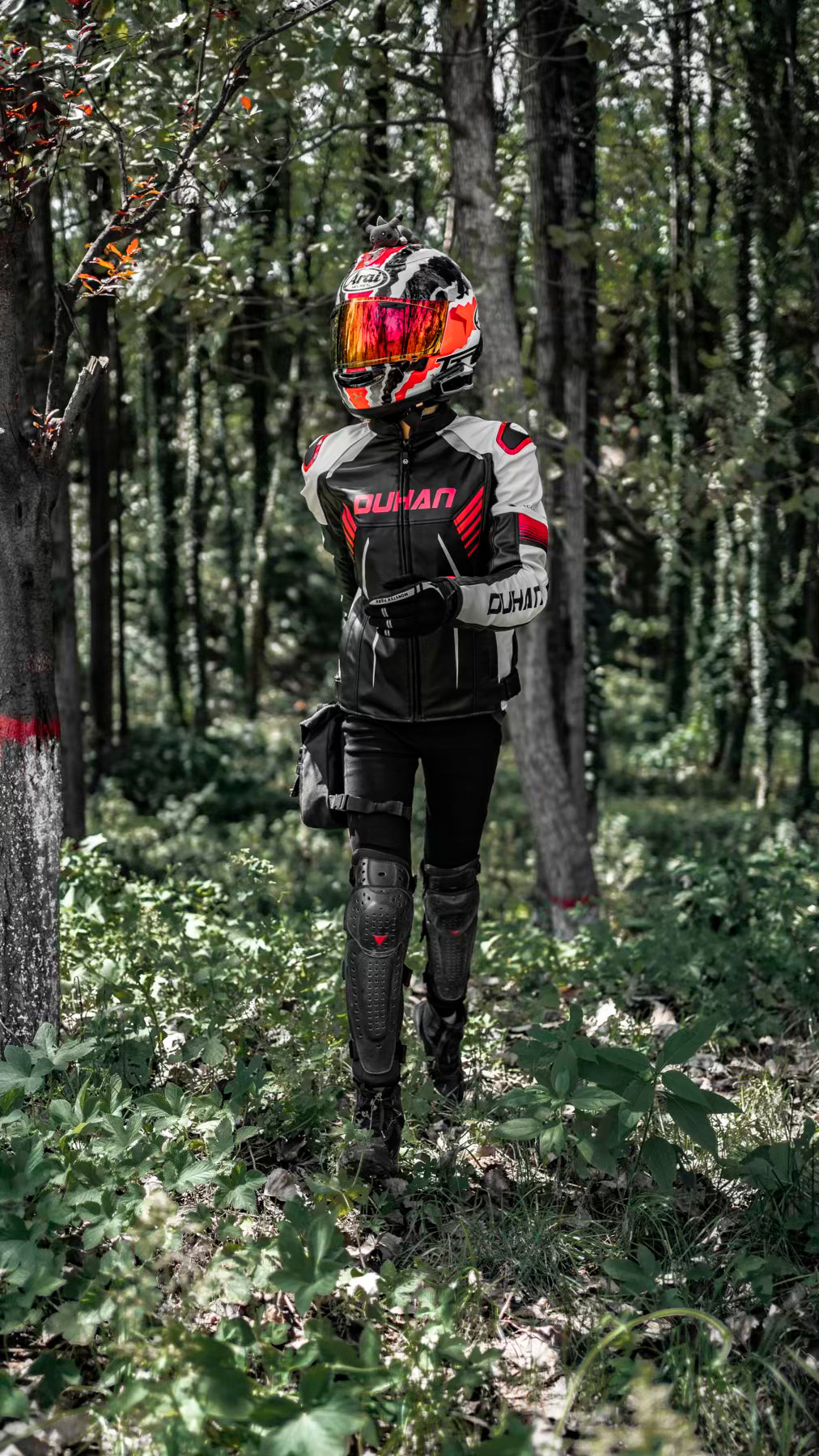 D-2178  Sheep pattern PU leather and cotton couple jacket